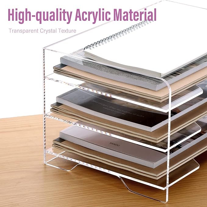 SANRUI Acrylic Paper Organizer Letter Tray - Image 4