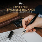 Wordsworth & Black Fountain Pen Set, Fine Nib, Includes 24 Pack Ink Cartridges - Image 2
