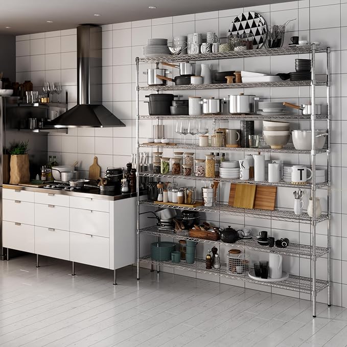 Regal Altair 14" Deep x 72" Wide x 86" Height Wire Shelving Kit | 8-Tier | NSF - Image 6