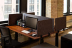 Stand Up Desk Store ReFocus Raw Clamp-On Acoustic Desk Divider Mounted Privacy - Image 3