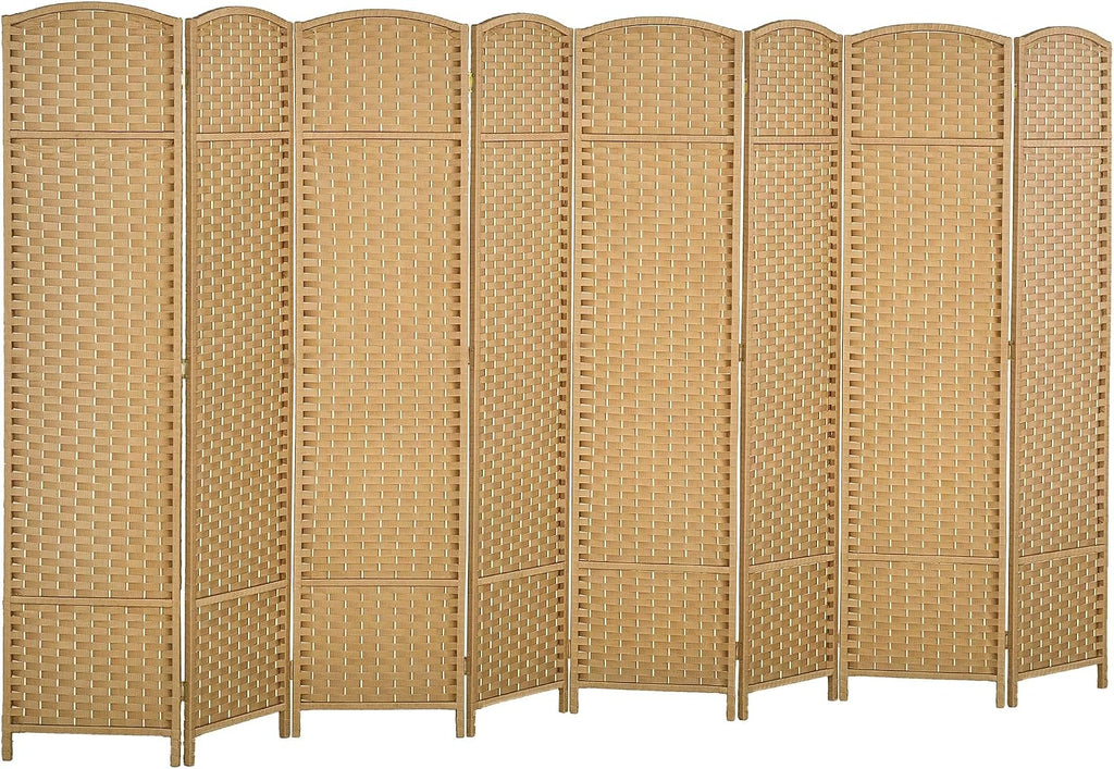 HOMCOM Room Divider, 8 Panel Folding Privacy Screen, 5.6' Tall Freestanding