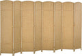 HOMCOM Room Divider, 8 Panel Folding Privacy Screen, 5.6' Tall Freestanding by HOMCOM