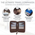 Full Grain Leather Family Passport Holder - Image 2