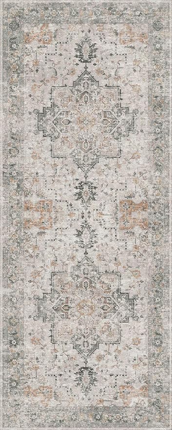 GENIMO Runner Rug 2x8 Non Slip Vintage Hallway Runner Rug, Low Pile Lightweight - Image 7