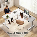 FLEXISPOT L Shaped Standing Desk, 71 x 63 Inch Electric Height Adjustable - Image 6