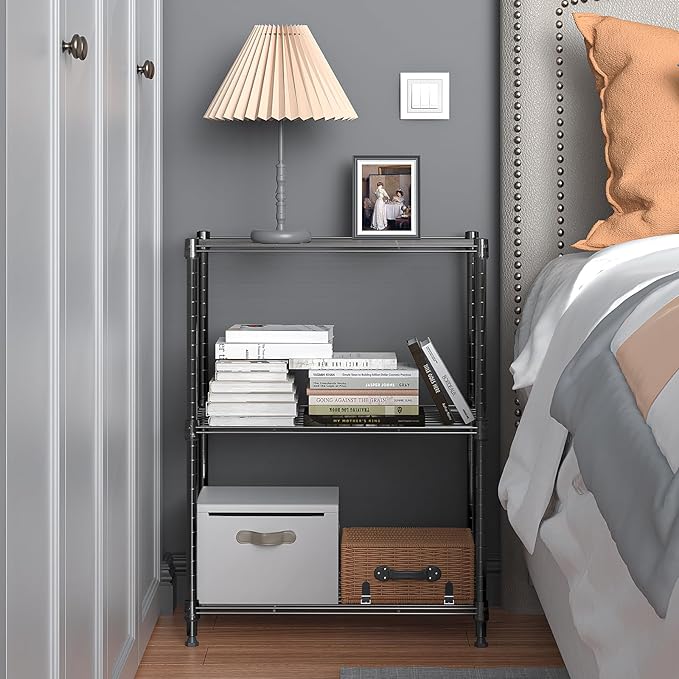 M MZG 450 lbs Steel Storage Shelving 3-Tier Utility Shelving Unit Steel - Image 7