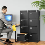 sisesol 4 drawer file cabinet with lock and shown in use