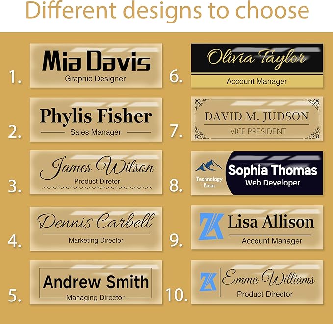 Acrylic Door Name Plate Personalized Office Name Plate Custom Door Sign - Image 2