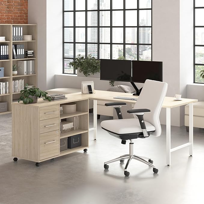 Bush Business Furniture Hustle 72W x 30D Computer Desk and Storage Cabinet - Image 2