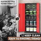 intergraet metal storage cabinet with adjustable shelves, garage, package contents
