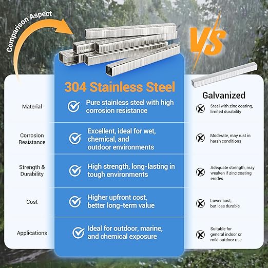 meite T-50 Stainless Steel Staples Marine, 5/16 Inch Heavy Duty Staples - Image 3