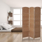 HOMCOM Room Divider, 3 Panel Folding Privacy Screen, 6FT Tall Portable Wicker - Image 6