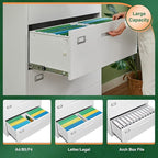 Letaya 2 Drawer Metal Filing Organization Office Cabinets - Image 7