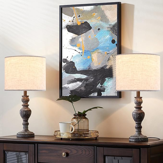 GO&SO Oatmeal Linen Lamp shades Large Drum Linen Lampshade 16" Top x 16" Bottom - Image 8
