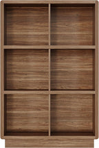 ChooChoo 3-Tier Bookshelf, 6 Cube Storage Organizer, Wooden Bookcase - Image 9