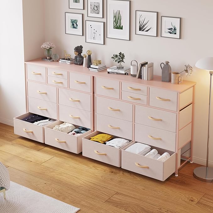 LUMTOK 10-Drawer Dresser, Fabric Storage Dressers Drawers - Image 8