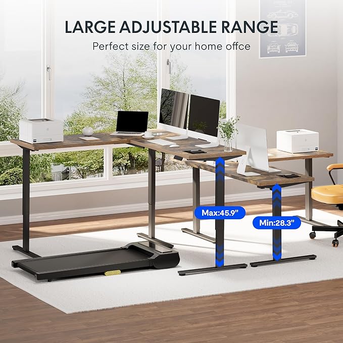 FLEXISPOT L Shaped Standing Desk, 63 x 55 Inch Electric Height Adjustable - Image 8