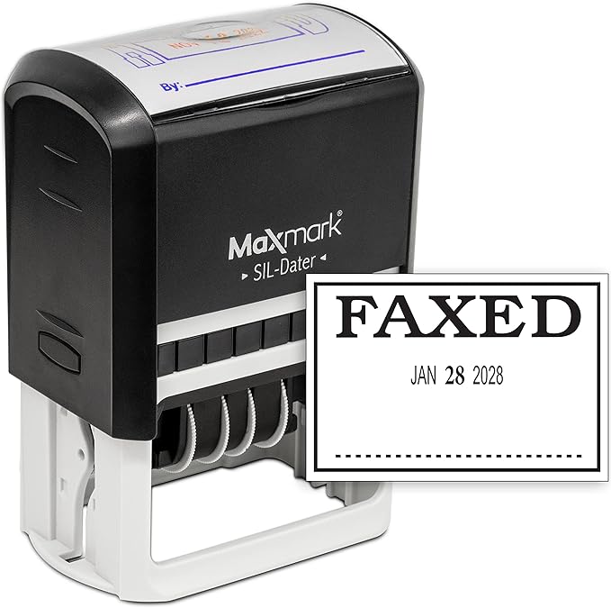 MaxMark Large Self-Inking Rubber Date Office Stamp by Maxmark