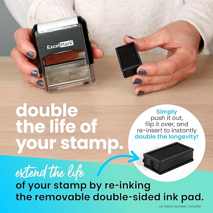 ExcelMark Custom Stamp – Clear & Crisp Impressions – Personalized Self-Inking - Image 6