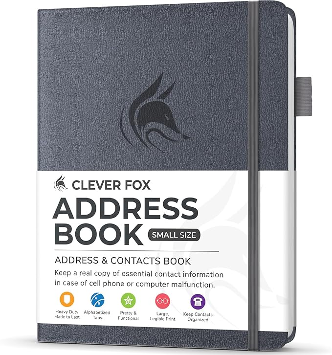 Clever Fox Address Book with alphabetic tabs by CleverFox