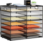 Marbrasse 8 Tier Desktop Literature Organizer, Mesh Paper Organizer Desk by Marbrasse