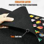 tutata Pin Display Binder, Felt Pin Boards, 280 Pins Capacity, Black | No Scratching, Large Capacity, Double-sided storage