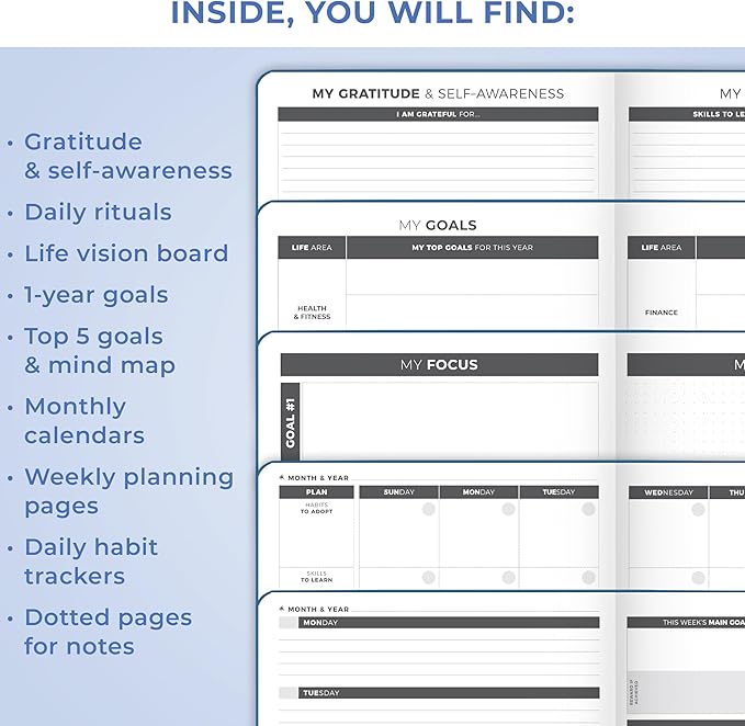 Clever Fox Planner Large – Undated Weekly & Monthly Planner - Image 5