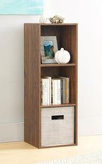 Whitmor 3 Cube Bookcase Storage Organizer, 3 Tier Stackable MDF Bookshelf by Whitmor