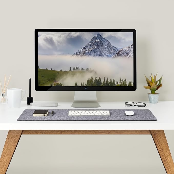 Wolvende Premium Felt Desk Mat | Large 15.75" x 36" | Multifunctional Desk Pad - Image 3