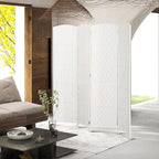 HOMCOM Room Divider, 4 Panel Folding Privacy Screen, 6FT Tall Portable Wicker - Image 6