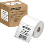 4" x 4" Thermal Labels | 4 Rolls | 1508 Labels | fits Zebra, Offnova Thermal