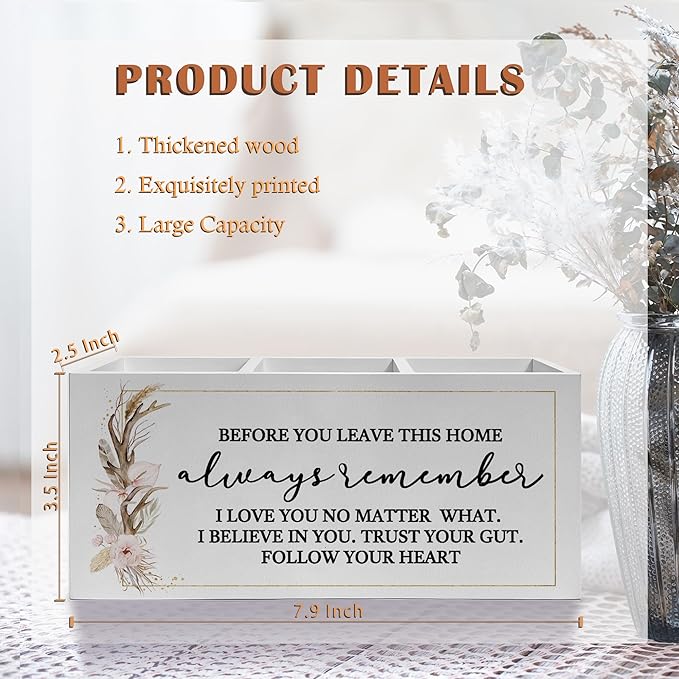 Exqcom Before You Leave This Home Pen Pencil Holder, Inspirational Gifts - Image 6