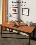 YSAGi Leather Desk Protector, Office Mat, Large Mouse Mat, Non-Slip PU Leather - Image 3