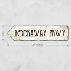 Rustic Custom Sign, Personalized Left Directional Metal Composite Street Sign - Image 2