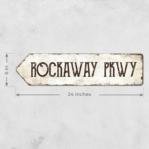Rustic Custom Sign, Personalized Left Directional Metal Composite Street Sign - Image 2