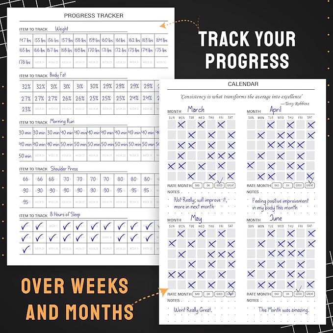 Nextnoid Hardcover Fitness Journal Workout Planner - Image 5