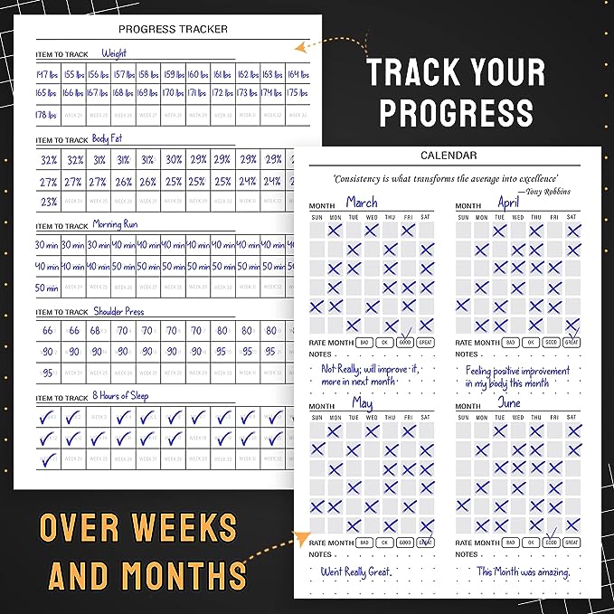 Nextnoid Hardcover Fitness Journal Workout Planner - Image 4