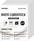 8.5'' x 11'' White Cardstock - 92lb Double-sided Cover Card Stock Heavyweight by UnclePaul