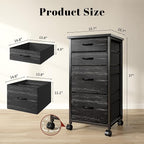 4 Drawers Mobile File Cabinet Vertical Filing Cabinet - Image 3