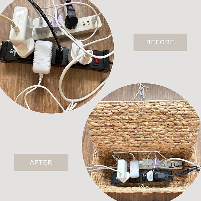 BINH YEN HOME Wicker Cable Management Box - Image 6
