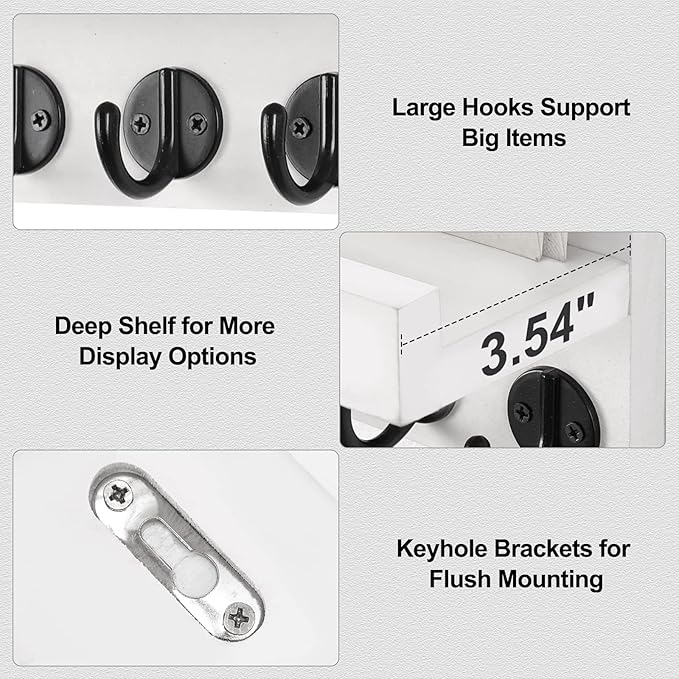 Lwenki Key Holder for Wall, Decorative Key and Mail Holder - Image 3