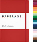 PAPERAGE Blank Journal Notebook, 160 Pages, Medium 5.6 in x 8 in by PAPERAGE