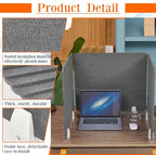 6 Pcs Desk Divider Privacy Panel 20 x 24 Clamp-on Acoustic Freestanding Desktop - Image 4