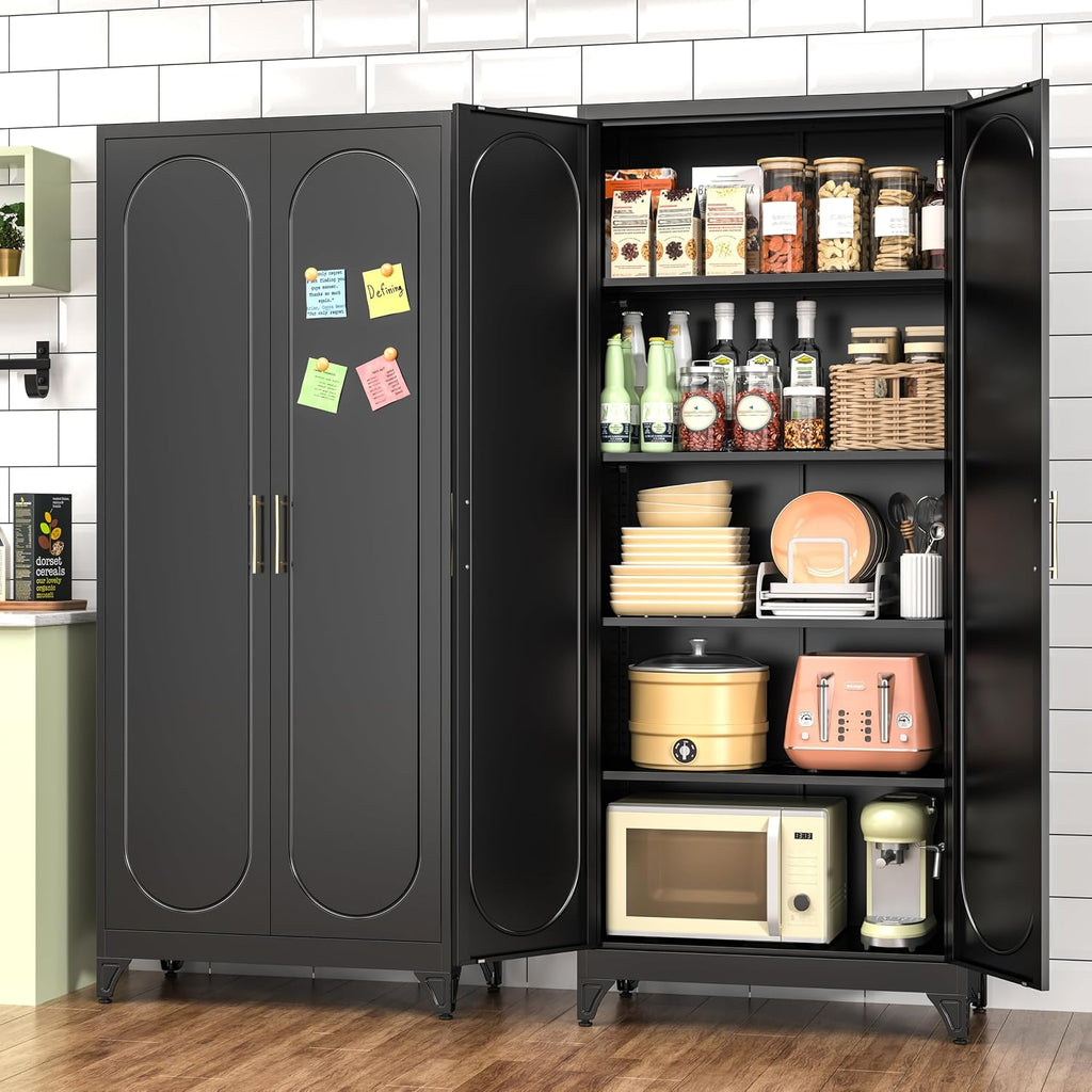 polup 75" tall metal kitchen pantry storage cabinet, main product view