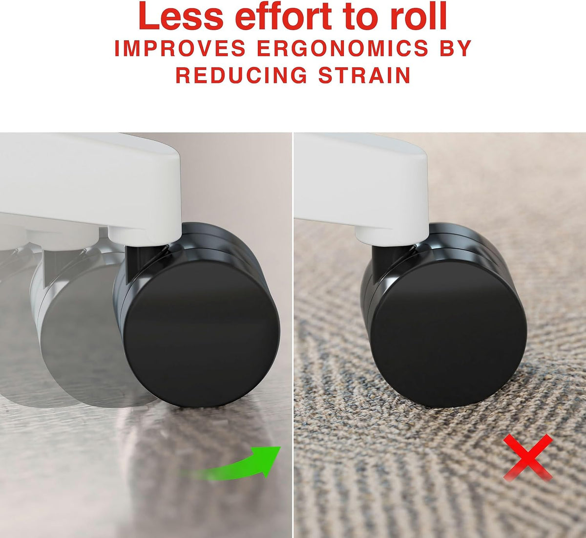 Staples Office Chair Mat with Lip, Flat-Pile Carpet, 45" x 53"