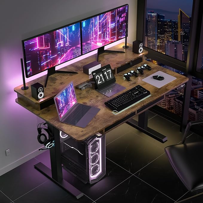 ExaDesk 55 * 30 Inches Electric Standing Widened Desk Adjustable Height - Image 9