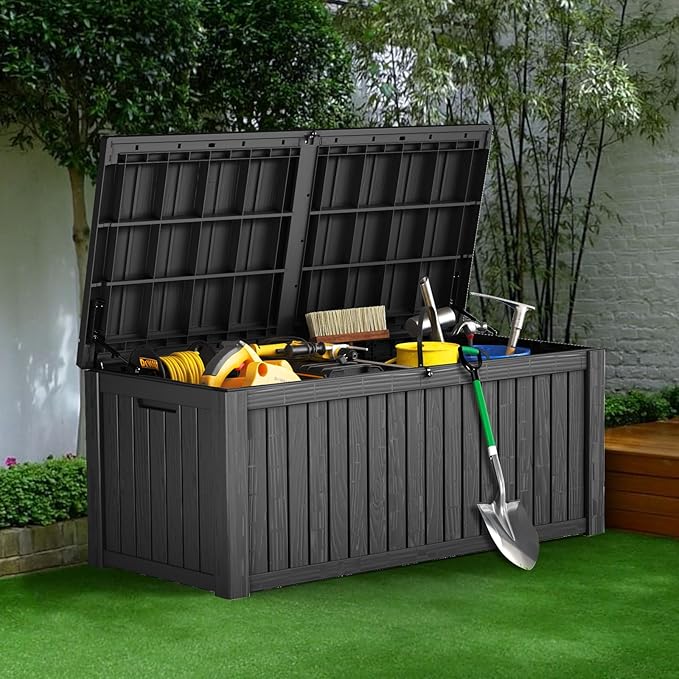 EasyUp 180 Gallon Deck Boxes Waterproof, Outdoor Large Storage Boxes - Image 6