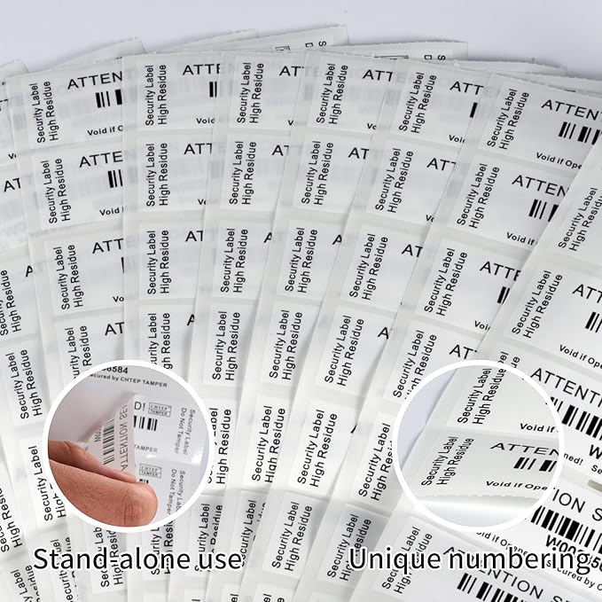 ChtepTamper 100 Pieces Total Transfer Tamper-Evident Stickers Security Labels - Image 9