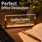 Desk Name Plate Personalized, Custom Office Light Up Name Plate - Image 3