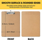 24 Pack Clipboards Bulk, Clip Boards 8.5x11 Standard Letter Size, Clipboards for Classroom, Wooden Clipboard, Hardboard Office Clipboard, Classroom Supplies